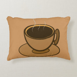 Mid Century Modern Brown Mysigt Coffee Kopp Prydnadskudde