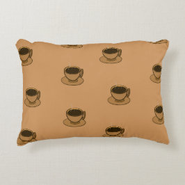 Mid Century Modern Brown Mysigt Coffee Kopp Prydnadskudde