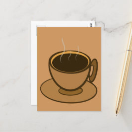 Mid Century Modern Brown Mysigt Coffee Kopp Vykort