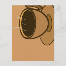 Mid Century Modern Brown Mysigt Coffee Kopp Vykort