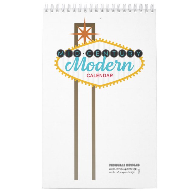Mid-Century Modern Calendar Kalender (Omslag)