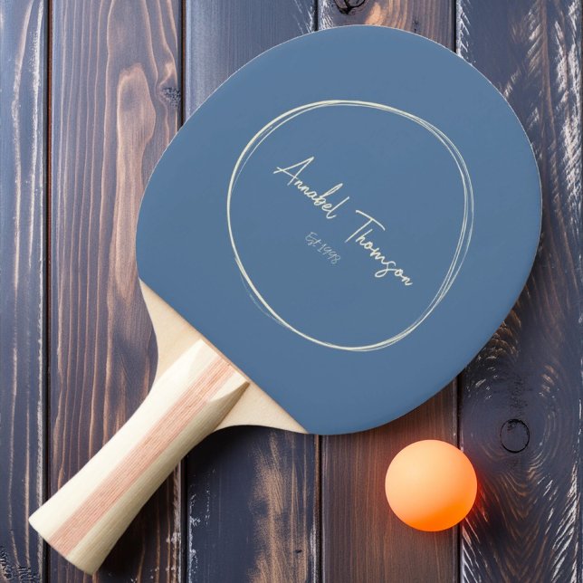 Mid-Century Modern Capri Blå med Namn Pingisracket (Skapare uppladdad)