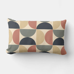 Mid Century Modern Charcol Salmon Lumbarkudde