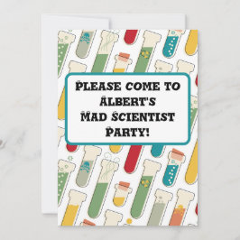 Mid Century Modern Chemistry Test Tube Rand Inbjudningar