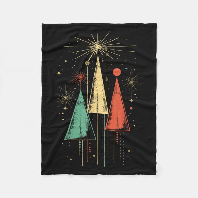 Mid Century Modern Christmas  Fleecefilt (Framsidan)