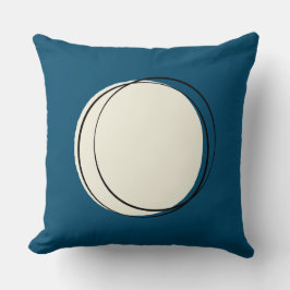 Mid Century Modern Circles Dekorativ kudde i Teal