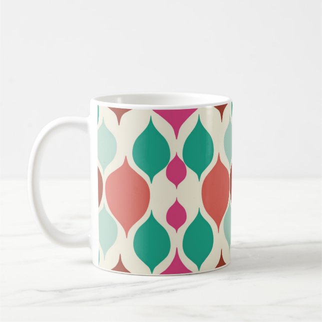 Mid Century Modern Colorful Geometric Kaffemugg (Vänster)
