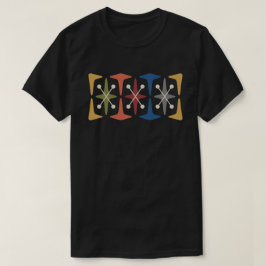 Mid Century Modern Cosmic Starburst Design T-Shirt