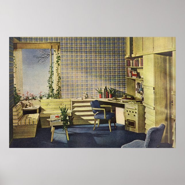 Mid Century Modern Den Poster (Framsidan)