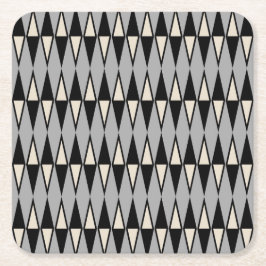 Mid Century Modern Diamond Mönster Underlägg Papper Kvadrat