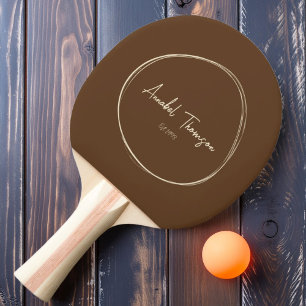 Mid-Century Modern Djup Skog med Namn Pingisracket