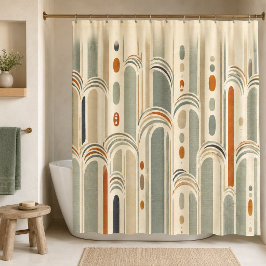 Mid Century Modern Duschdraperi: Sagegrön Terr