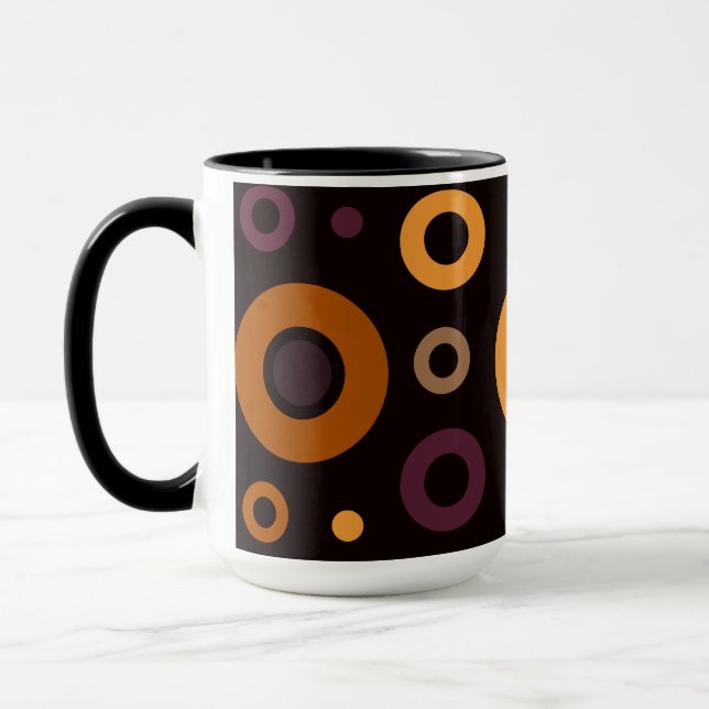 Mid-Century Modern Fall Geometric   Mugg (Vänster)