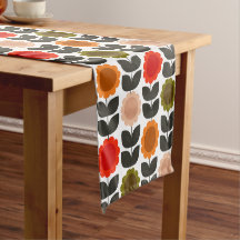  Mid-Century Modern Färgade Retro Groovy Blommor 