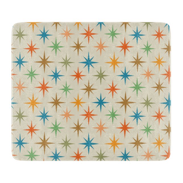 Mid Century Modern Färgglad Atomisk Stjärnexplosio (Framsidan)