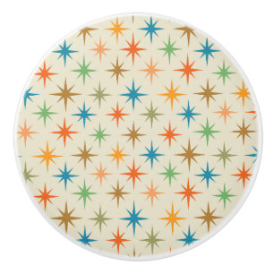 Mid century Modern Färgglada Atomära Stjärnexplosi Knopp