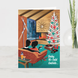 Mid-Century Modern Gay-julkort-flicka, par Helgkort