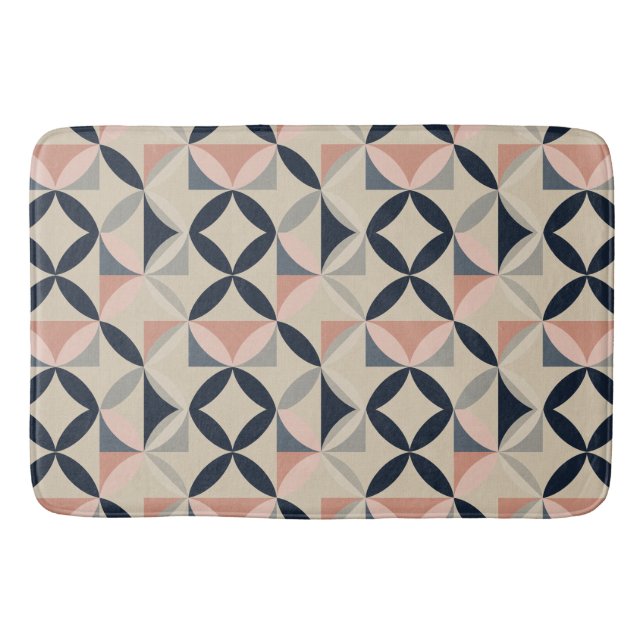 Mid Century Modern Geometric Abstract Pattern  Badrumsmatta (Framsidan)