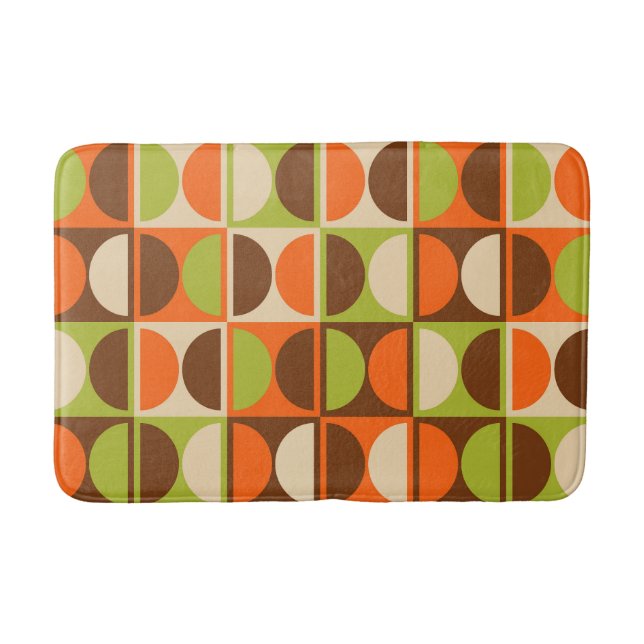 Mid Century Modern Geometric Abstrakt Mönster Badrumsmatta (Framsidan)