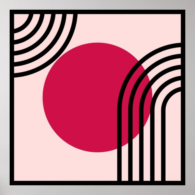 Mid-Century Modern Geometric Art Poster (Framsidan)