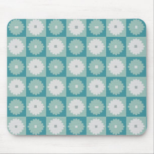 Mid Century Modern Geometric Flower Mousepad Musmatta