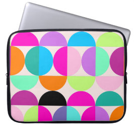 Mid Century Modern Geometric Mönster Colorful Laptop Fodral