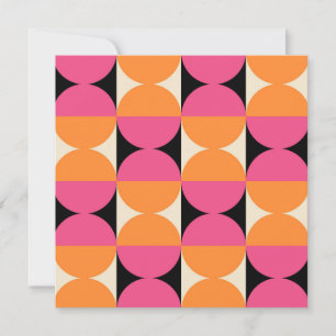 Mid Century Modern Geometric Mönster Inbjudningar