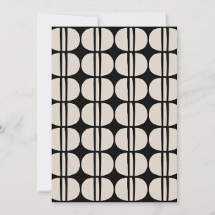 Mid Century Modern Geometric Mönster Inbjudningar