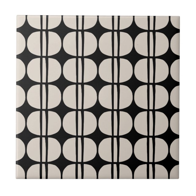 Mid Century Modern Geometric Mönster Kakelplatta (Framsidan)