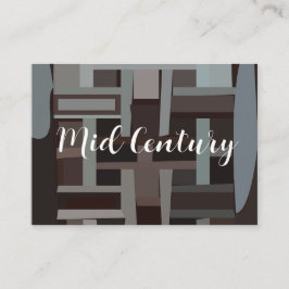 Mid Century Modern Geometric Mönster Visitkort