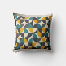  Mid-Century Modern Geometric Pattern Throw Pillow Kudde