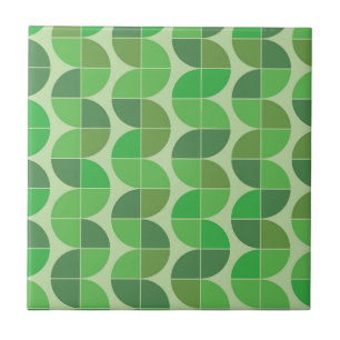 Mid Century Modern Geometrisk Abstrakt grön Kakelplatta