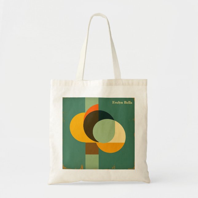 Mid Century Modern Geometrisk Abstrakt Konst Tygkasse (Framsidan)