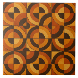 Mid Century Modern Geometrisk Abstrakt Mönster Kakelplatta