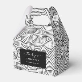 Mid Century Modern Geometrisk Båge Svart Vit Presentaskar