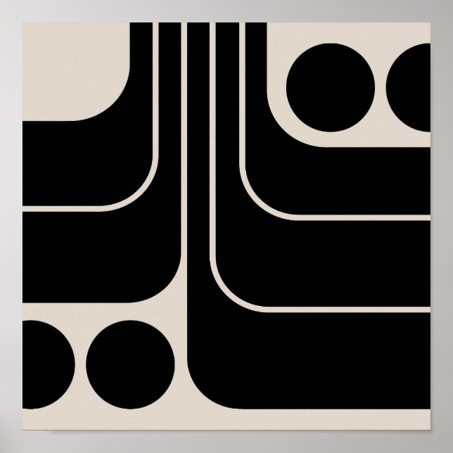 Mid Century Modern geometrisk design Poster (Framsidan)