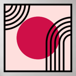 Mid-Century Modern geometrisk konst Poster