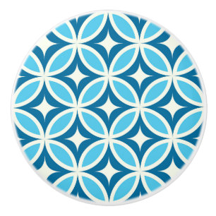 Mid century modern geometrisk marinblå knopp