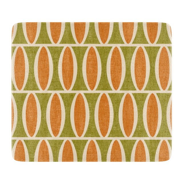Mid Century Modern Geometrisk Oval Mönster (Framsidan)