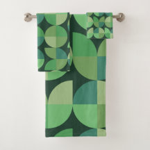 Mid Century Modern geometriska former Grön