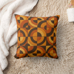Mid Century Modern Geometriskt Abstrakt Mönster Kudde