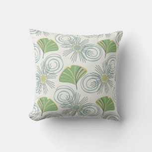 Mid Century Modern Ginkgo Kudde