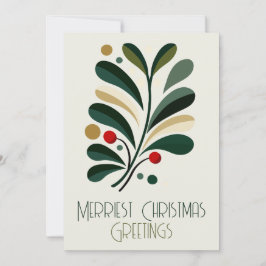 Mid-Century Modern God Jul Julkort