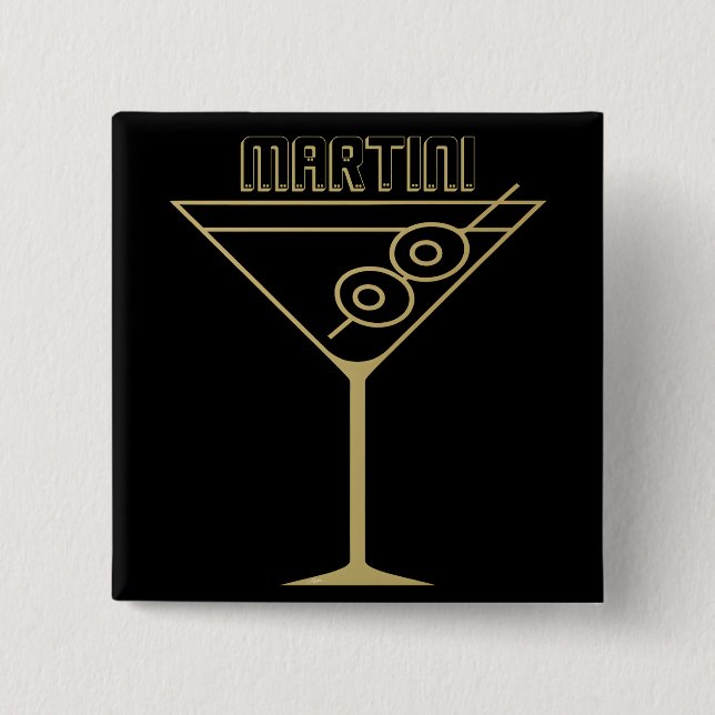 Mid Century Modern Gold 2 Olive Martini Knapp (Framsida)