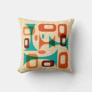 Mid Century Modern Graphic Googie Dekorativ kudde