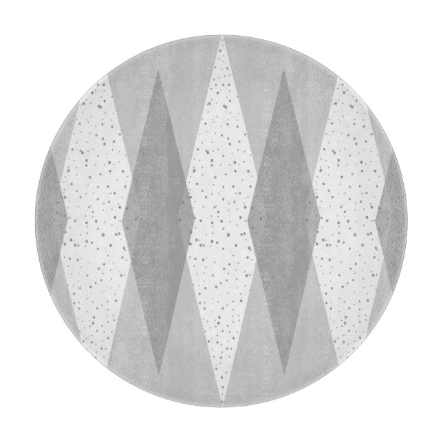 Mid Century Modern Grått Argyle Clearboard (Framsidan)