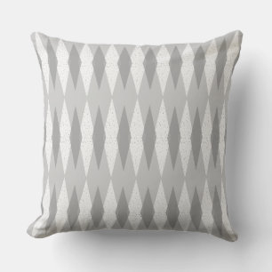 Mid Century Modern Grått Argyle Dekorativ kudde