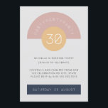 Mid Century Modern Grått Rosa Geo 30års födelsedag Inbjudningar<br><div class="desc">Kan anpassas helt efter dina behov i kostym. © Gorjo Designs. Gade åt dig via Zazzle-plattformen. // Behöver du hjälp med att anpassa din design? Har andra idéer? Kontakta mig gärna (Zoe) direkt.</div>