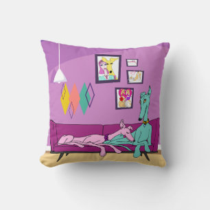 Mid Century Modern Greyhound Art Kudde