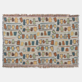 Mid Century Modern Groovy Throw Blanket Filt
